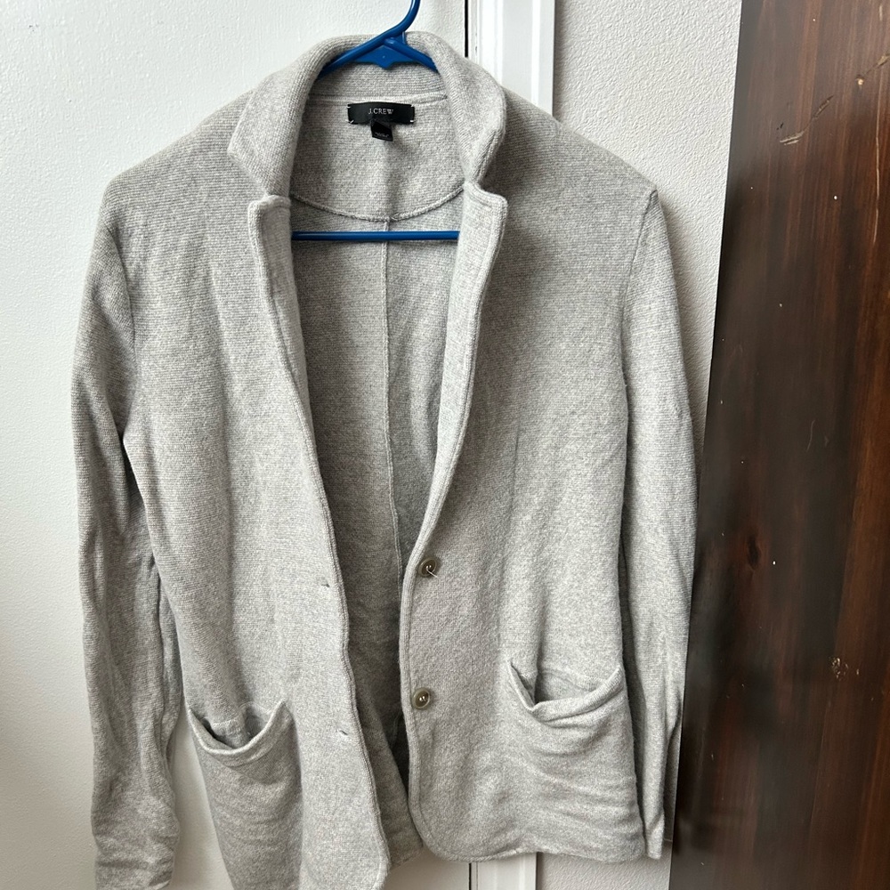 J Crew Sophie sweater blazer gray size XS